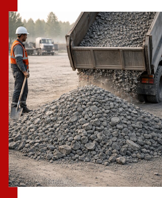 Гранитный щебень фракции 100–201 для строительства в Волгограде