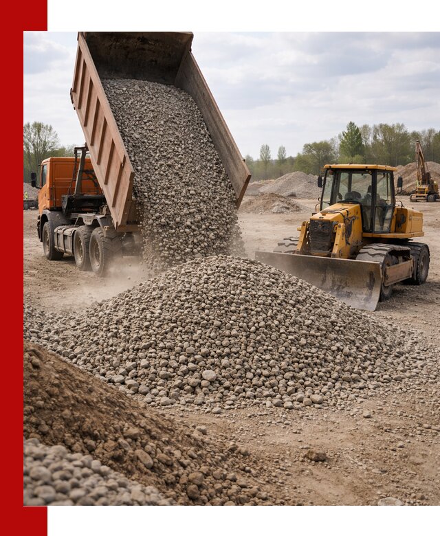 Доставка гравийного щебня фракции 40-70 в Волгограде