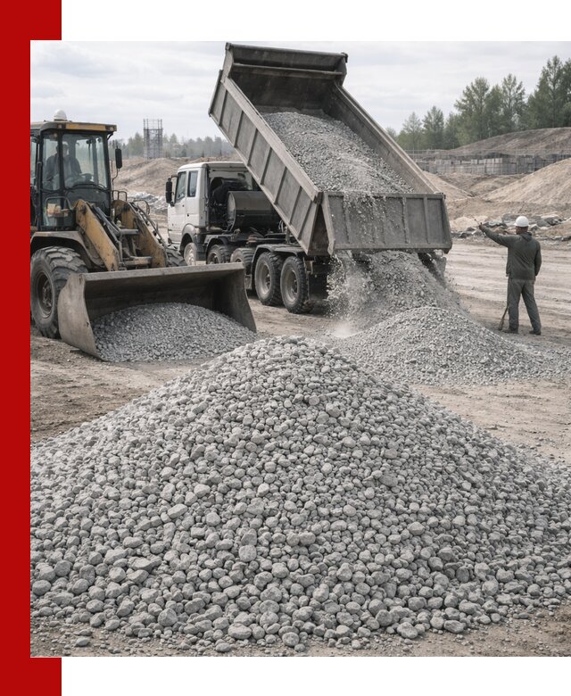 Доставка известнякового щебня фр. 5–20 в Волгограде