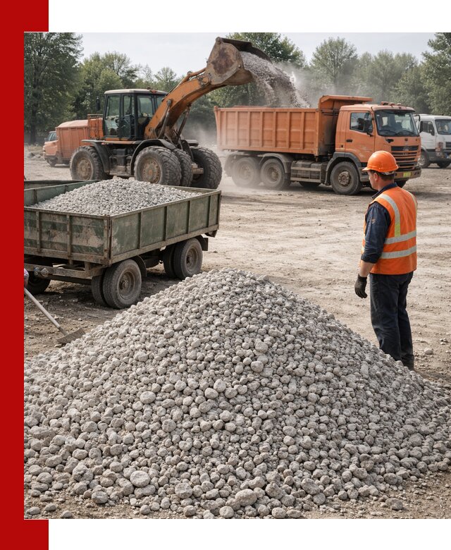 Доставка известнякового щебня фракция 20–40 в Волгограде