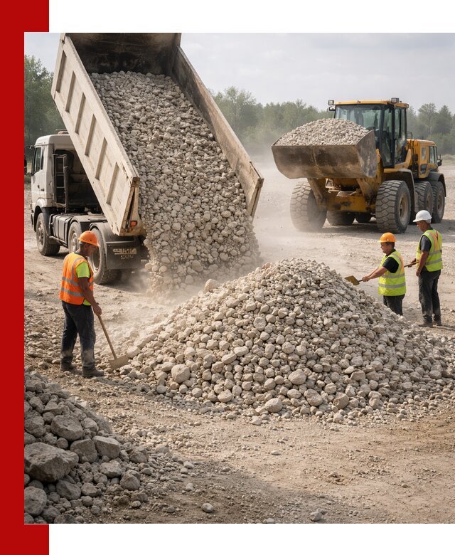 Доставка известнякового щебня фр. 40-70 в Волгограде