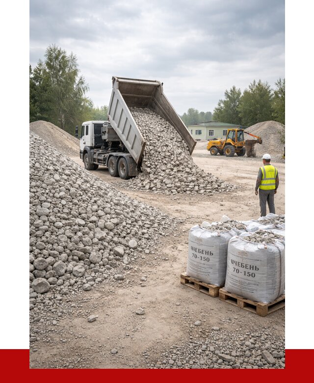 Известняковый щебень фракция 70-150 в Волгограде от 1299 р. | ПРОНЕРУДВлг