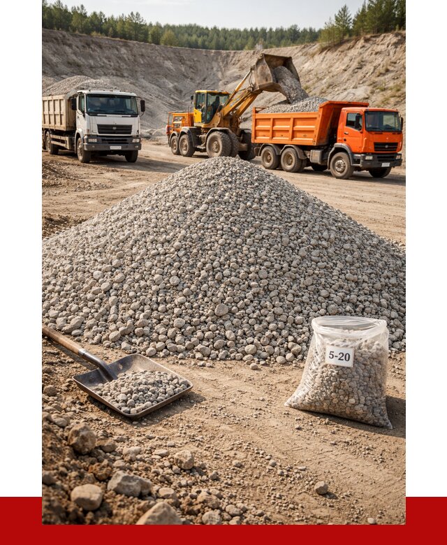 Доломитовый щебень фр. 5-20 в Волгограде от 4364 р. | ПРОНЕРУДВлг