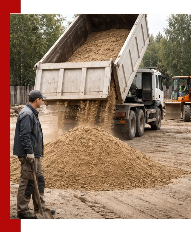 Доставка и продажа песка с разгрузкой в Волгограде