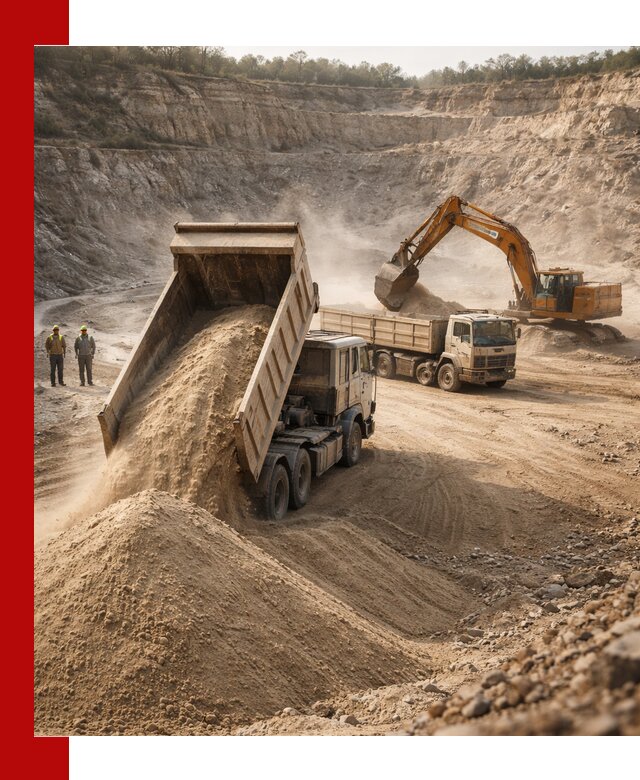 Карьерный песок навалом с доставкой в Волгограде