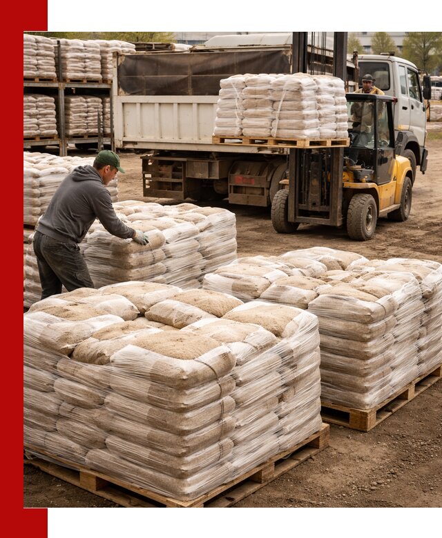 Карьерный песок в мешках с доставкой в Волгограде