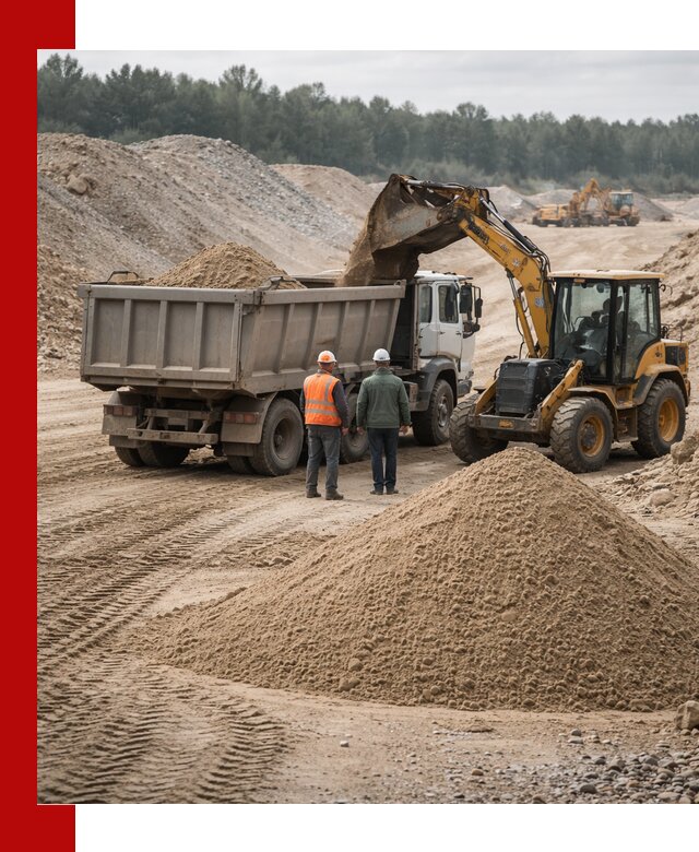 Карьерный среднезернистый песок с доставкой в Волгограде