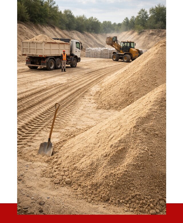 Карьерный песок мелкозернистый в Волгограде от 9352 р. | ПРОНЕРУДВлг