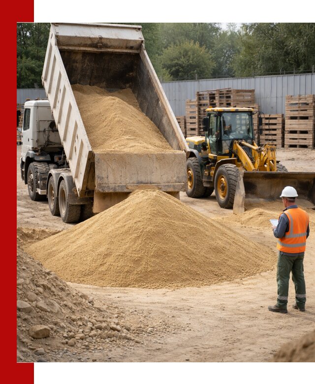 Доставка карьерного мелкозернистого песка в Волгограде