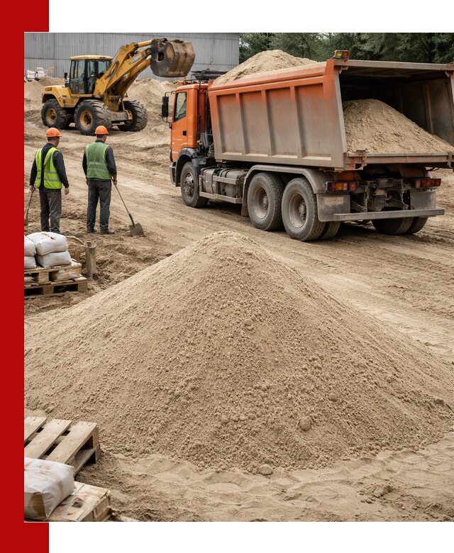 Доставка и продажа мытого речного песка в Волгограде