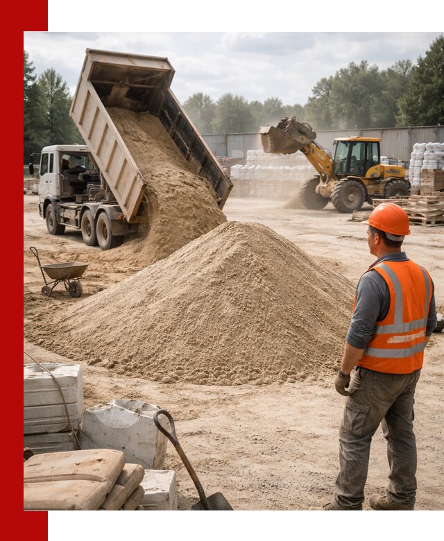 Доставка строительного песка с самосвалом в Волгограде