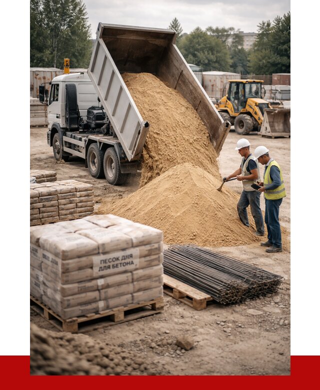 Песок для бетона в Волгограде от 2598 р. с доставкой, ПРОНЕРУДВлг