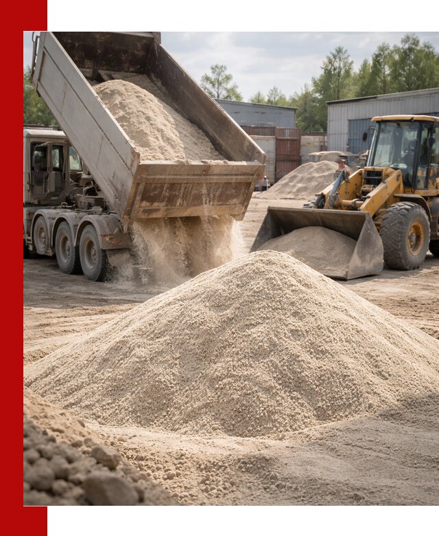 Кварцевый песок с доставкой в Волгограде для строительных работ