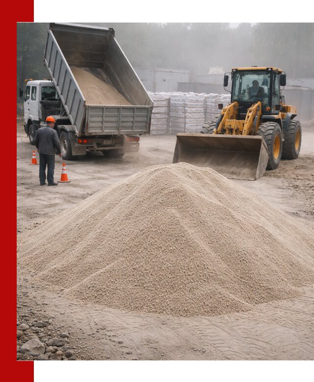Кварцевый песок фракция 0–8 для стройработ в Волгограде