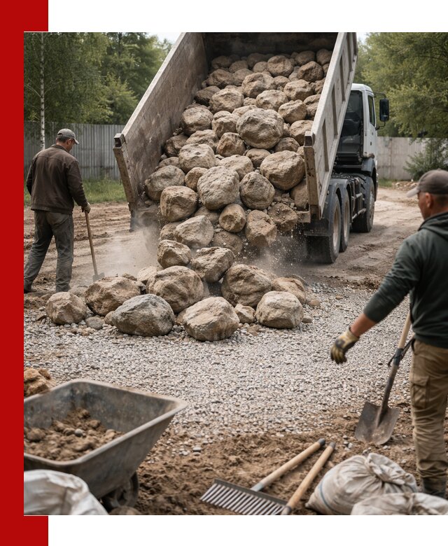 Доставка и укладка булыжника в Волгограде