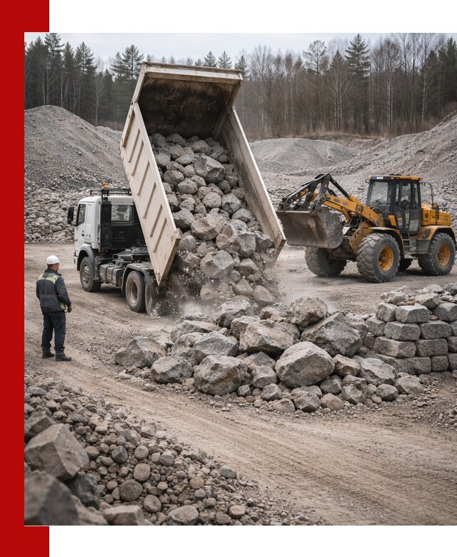 Доставка и продажа бутового гранитного камня в Волгограде