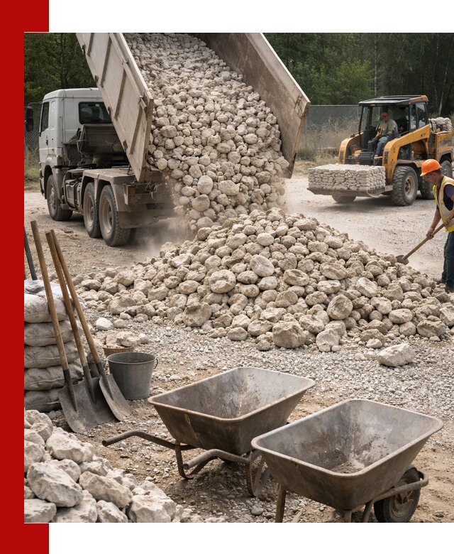 Доставка и продажа бутового известнякового камня в Волгограде