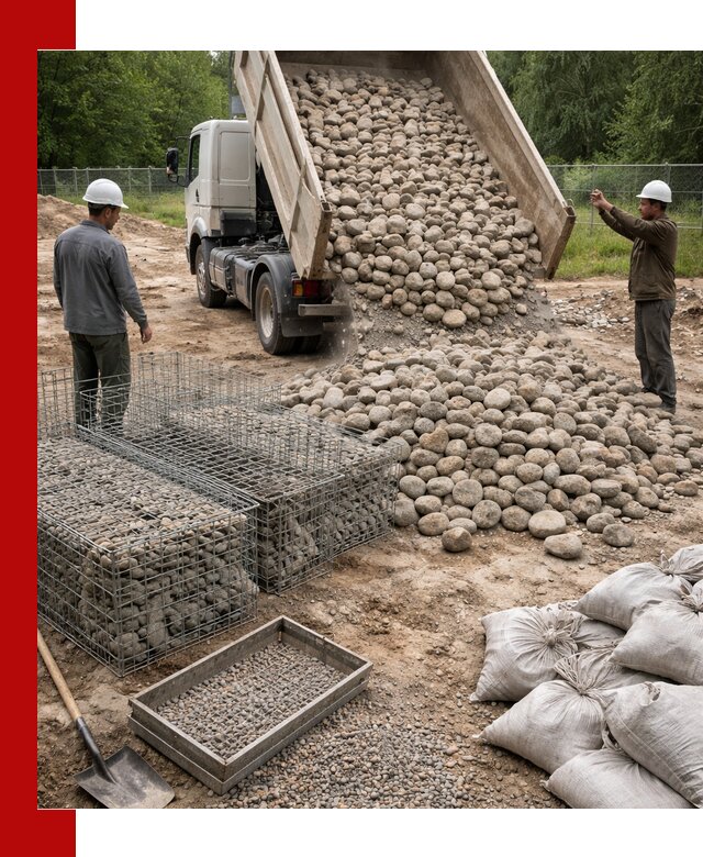 Камень для габионов фракция 70–151 в Волгограде