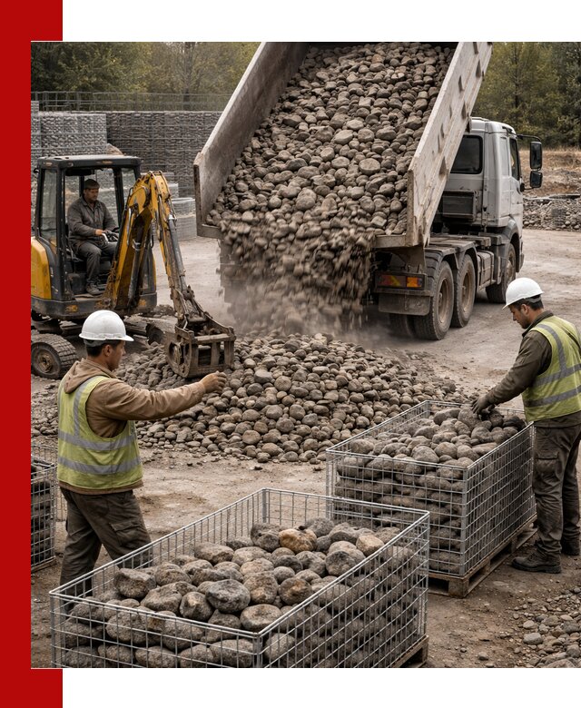 Камень для габионов фракция 100–201 в Волгограде