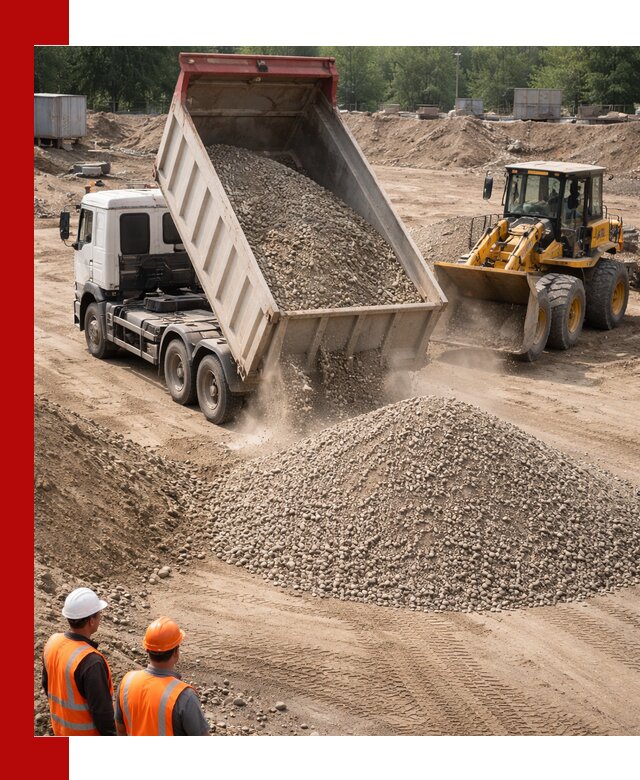 Щебень с песком (ЩГПС С2) с доставкой в Волгограде