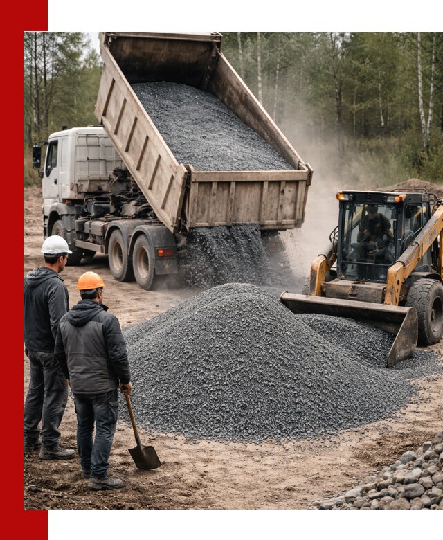 Гранитный отсев 0-5 с доставкой и разгрузкой в Волгограде