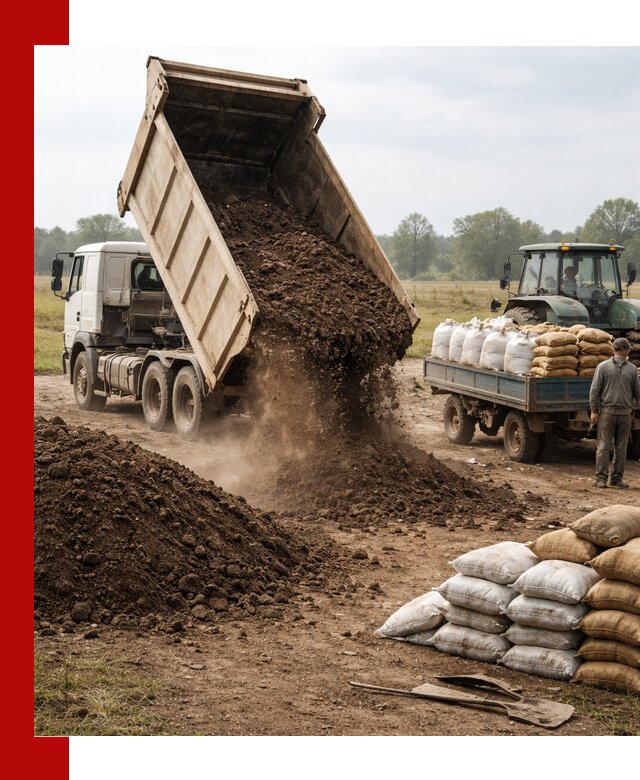 Доставка грунта и удобрений оптом в Волгограде для сельхоз и строительства