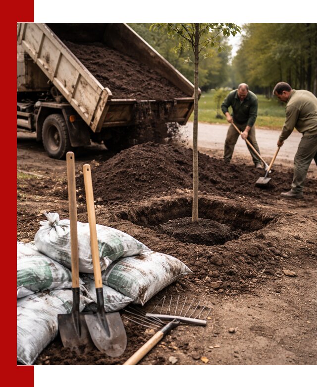 Грунт для посадки деревьев в Волгограде — доставка и подготовка почвы