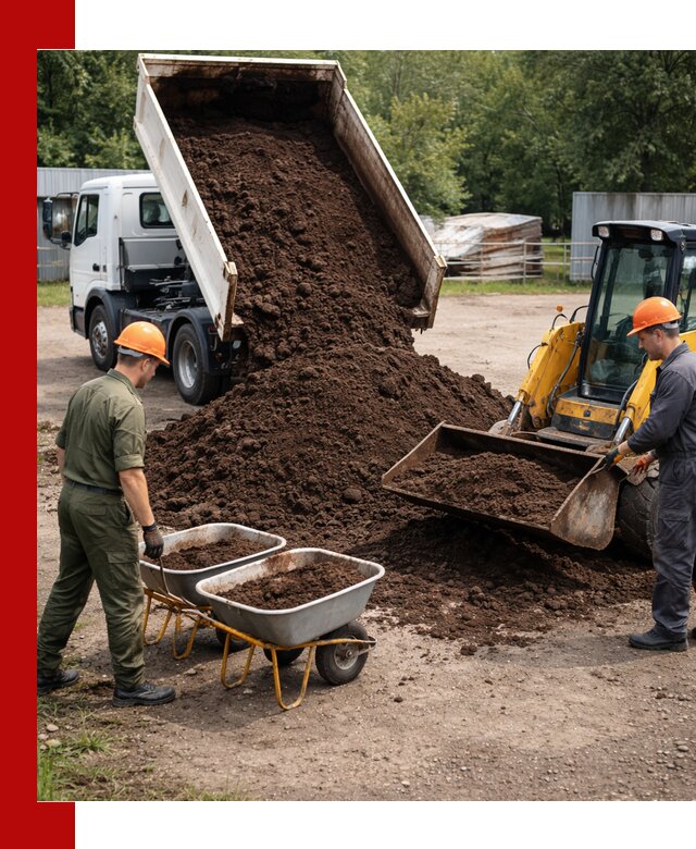 Доставка торфо-земляной смеси в Волгограде для огорода и ландшафта