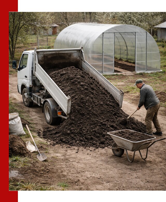 Чернозем для теплицы с доставкой в Волгограде