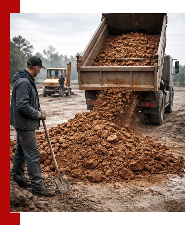 Глина для засыпки в Волгограде с доставкой самосвалами