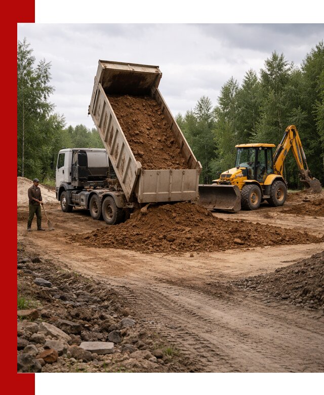 Доставка суглинка самосвалами в Волгограде подсыпка и планировка