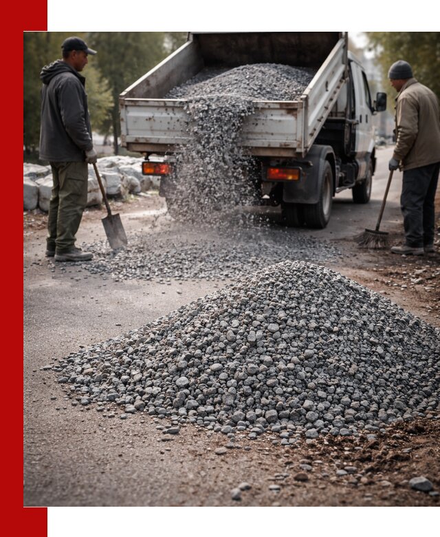 Гранитная крошка для посыпки дорог и тротуаров в Волгограде