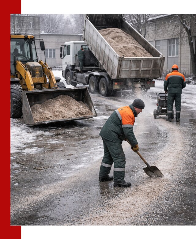 Реагент против гололеда с доставкой и нанесением в Волгограде