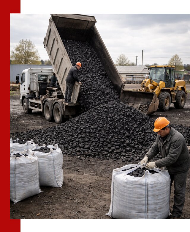 Доставка каменного угля в Волгограде оптом и в розницу