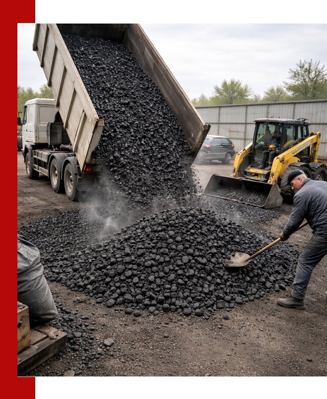 Доставка угля орех в Волгограде оптом и в розницу