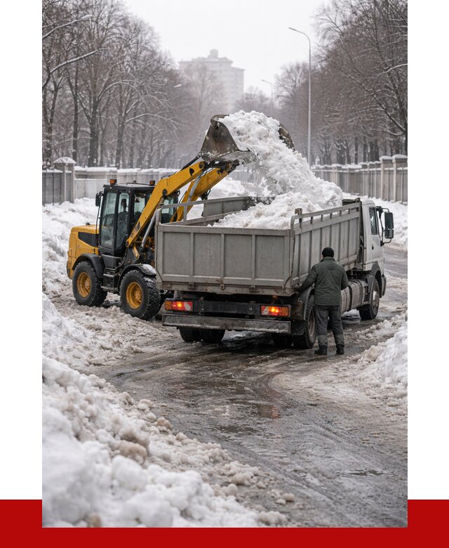 Вывоз снега с погрузкой в Волгограде от 3637 р. ПРОНЕРУДВлг