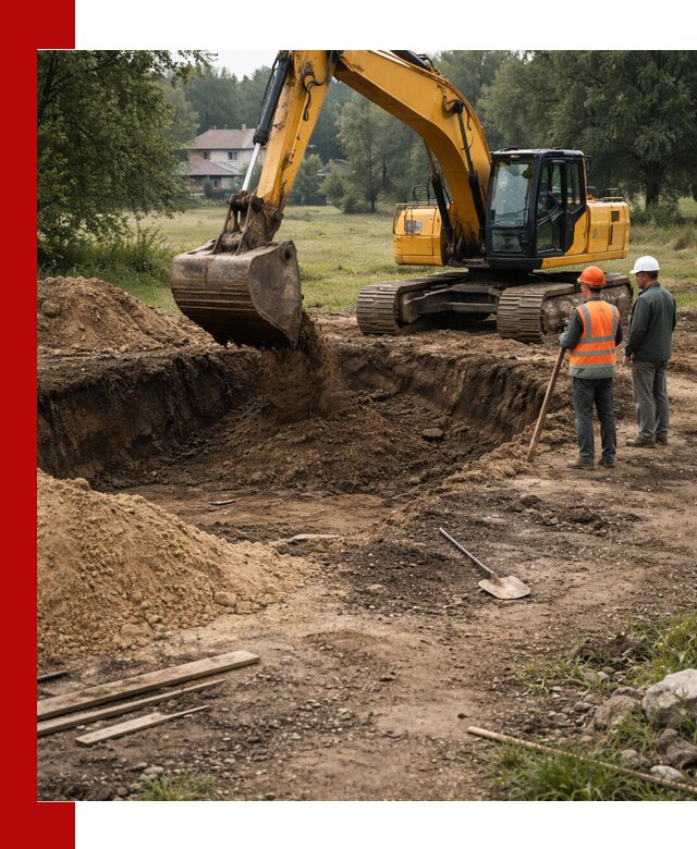 Рытье котлована под фундамент в Волгограде (быстро и недорого)