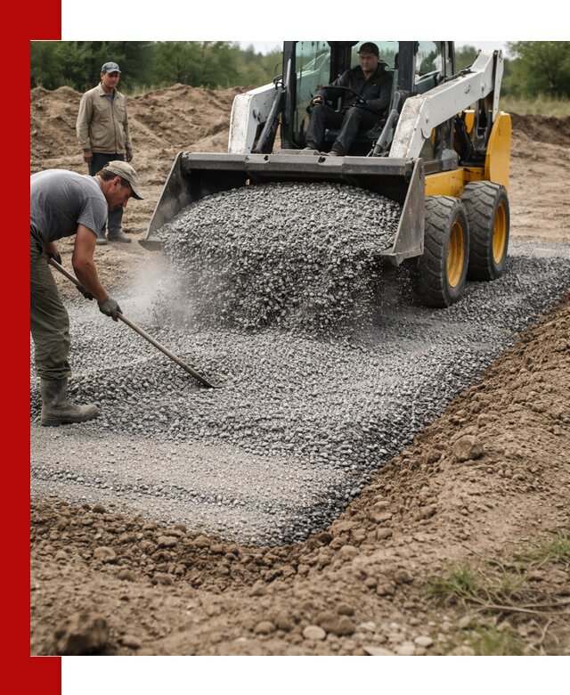 Устройство щебеночной подушки в Волгограде для дорог и фундаментов